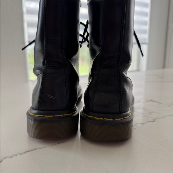 Dr. Martens Black Boots with Yellow Stitching - Picture 3 of 9